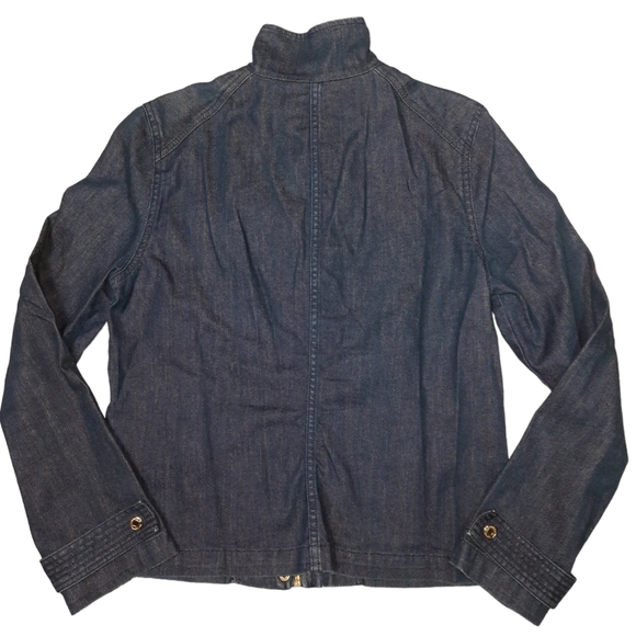 Lauren Jeans Co Ralph Lauren Blue Denim Snap/Zip Jacket SZ M - Picture 6 of 12